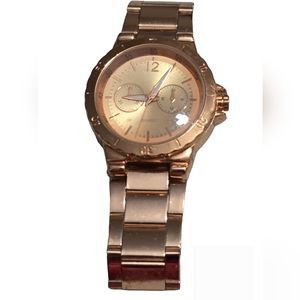 Rose Gold Women's Watch Quartz Chatelaine 12 Hour Analog L11